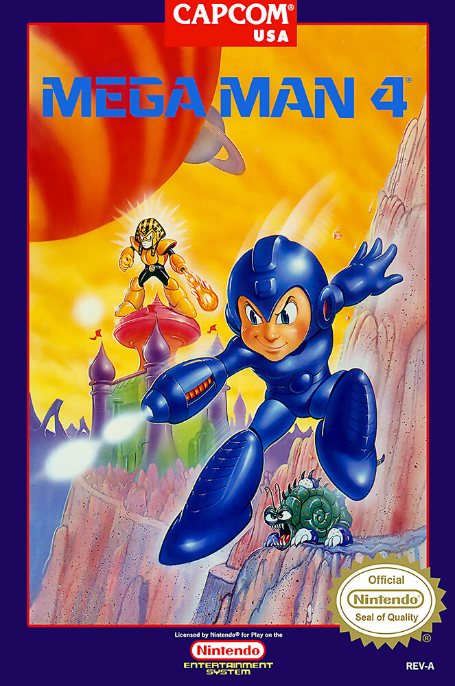 Mega Man 4 Nintendo NES BOX ART 1 2 3 4 5 6 Premium POSTER MADE IN USA – MMA004
