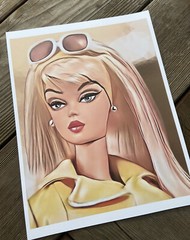 Retro Barbie Portrait Art Print 8×10 – Silkstone Beauty #165A
