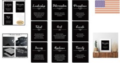 Versatile 9-Piece Positive Wall Art Set – Motivational Quotes for Teens & Adults