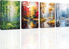 4 Piece 12×16 Inch Nature Canvas Wall Art Set