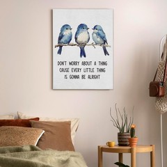 Blue Bird Decor Wall Art for Home, Inspirational Wall Decor, Farmhouse Birds …