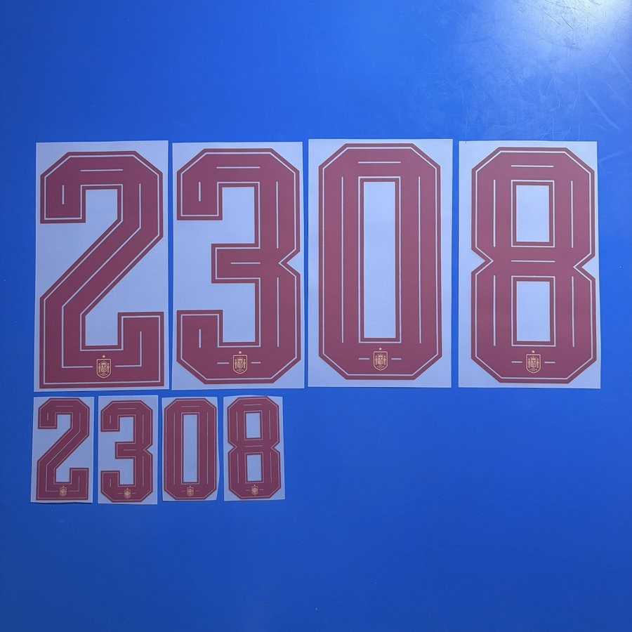 2026 Spain Name Number Personalise Customise Player Size Nameset ID Print