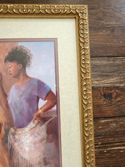 Stylish Black Family Theme Golden Brown Framed Home Interior Picture 26×20