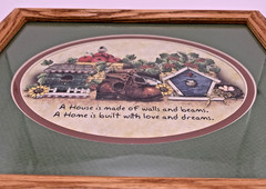 Home & Garden Party A House and A Home Love and Dreams 8X10 Framed New