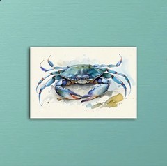 Canvas Wall Art CRAB WATERCOLOR 12 x 18 Unframed 760