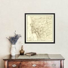 Old Map of San Diego, CA 1895 – Vintage San Diego California