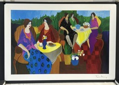 Itzchak Tarkey “Morning Social” Serigraph 27”x18”