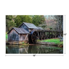 Mabry Mill Watermill Blue Ridge Parkway Virginia Photo Art Poster 18×12