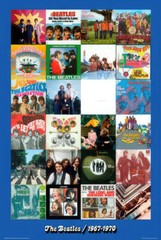 The Beatles – Music Poster (Catalog Blue – Singles Covers 1967-1970) (24″ x 36″)