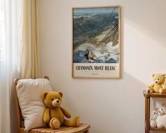 France – Chamonix Mont Blanc – 1956 Retro Travel Poster