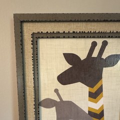 Hobby Lobby Framed Giraffe Print Wall Art Vertical Multicolor MDF ATCM 93120