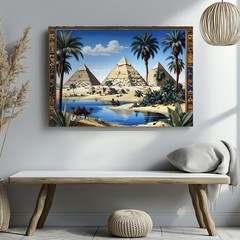 Egyptian Pyramids Tapestry Canvas Classical Ancient Egypt Wall Art