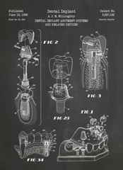 Wall Art Decor Vintage Patent Prints Industrial Dentist Dentistry 6 Print set