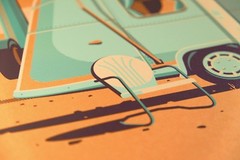DKNG Mojave (20″x16″ Desert Airstream Trailer/Camper, Silkscreen Print/Poster)