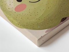 Cheerful Pear Illustration Canvasplayful Kitchen Wall Art