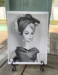 Retro Barbie Portrait Art Print 8×10 – Silkstone Beauty #151B