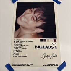 Joji Ballads 1 Album ✅ Singer Songwriter ✅ Wall Art Canvas Poster ✅ 12×18 inch