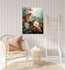 16×20 Melissa Floral Canvas Print Wall Art