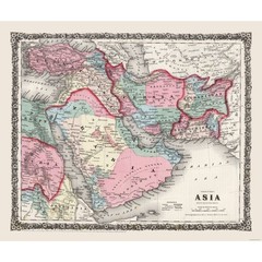 Historic Map – Persia Arabia – Colton 1858 – Vintage Wall Art