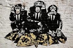 Three Wise Monkeys Banksy Graffiti Art Wall – POSTER 20×30