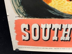 original c. 1950s SOUTH AFRICA Cape Town Winery 25×40 Travel Poster – Leon Dixon