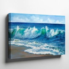 Seascape Canvas Wall Art Ocean Waves Painting Beach Coastal Home Decor Print