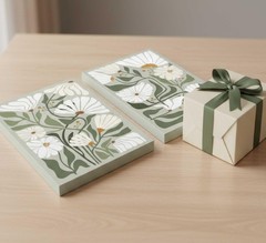 2 Pcs Boho Wildflowers Canvas Wall Art Green Bohemia Abstract Floral Botanica…