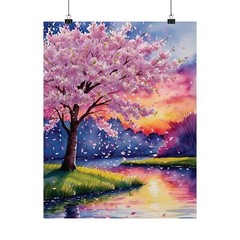 Cherry Blossom Art Print, Nature Poster, Spring Wall Art, Gift for Nature Lover