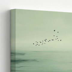 3 Pieces Serene Ocean View Moon Large Wall Art Set for Living Room Set Of 3