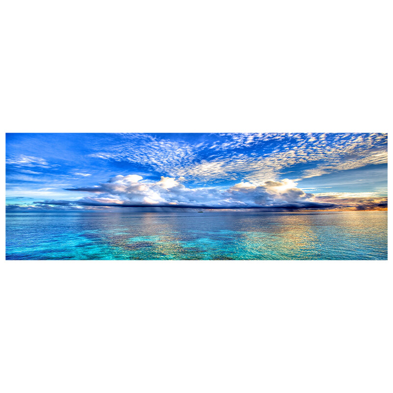 Natural Sunset Could Lake Canvas Painting Wall Art Landscape Poster Wall Picture
