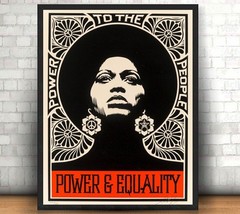 Power and Equality Shepard Fairey Canvas Wrap Wall Decor PosterWall Art Print