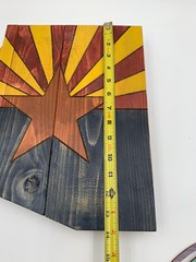 Arizona Flag Wall Art 12″x14″ Made By The Seller Shellback Daves Designs