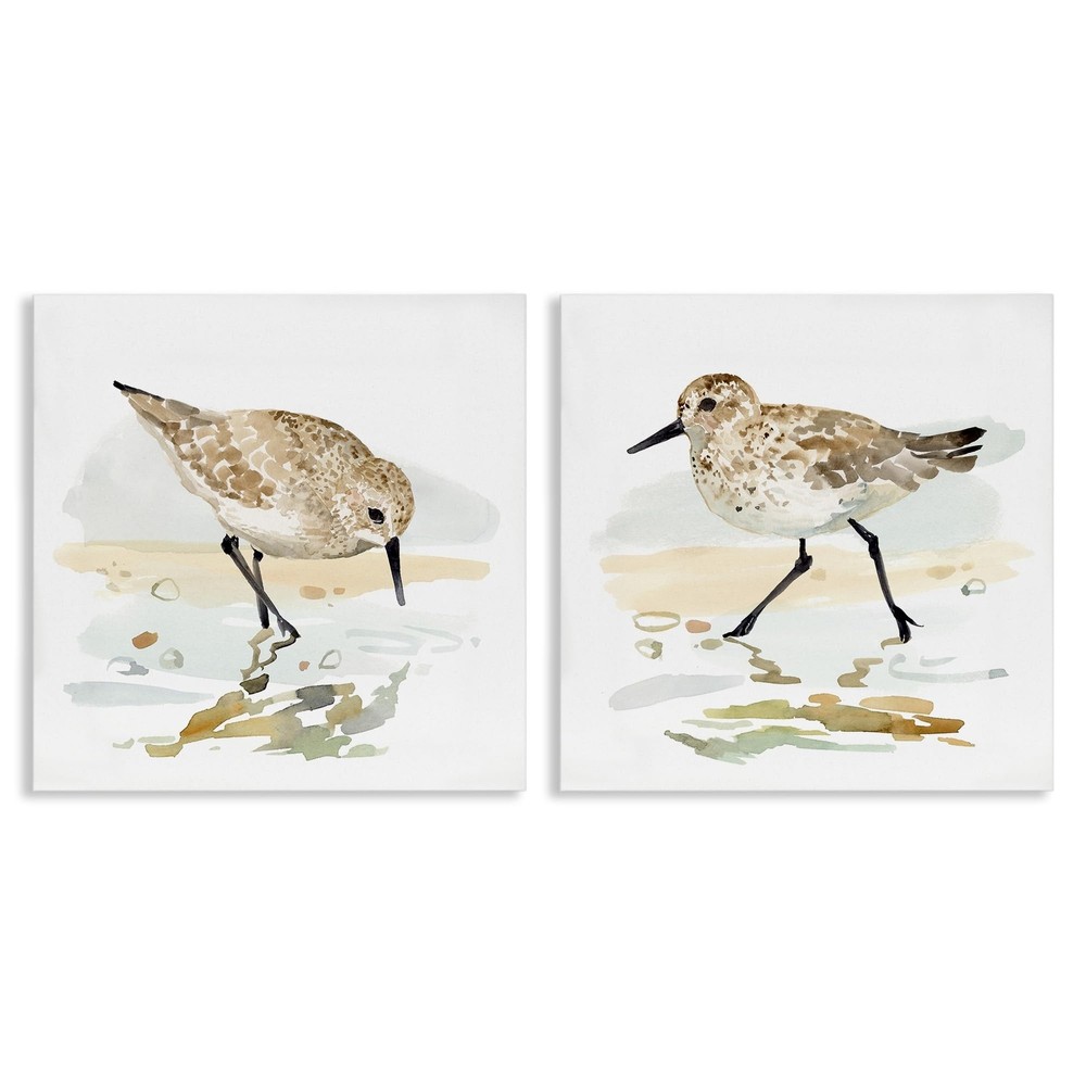 Stupell Industries Sea Birds on Shore 2 Piece Canvas Wall Art Set by Victoria…