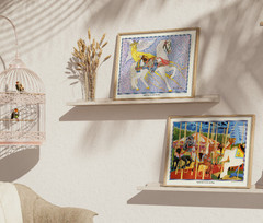 Set – Carousel Horse Art Prints Set: Vintage Circus Theme, James Homer Brown