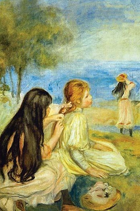 Girls by the Seaside by Pierre-Auguste Renoir – Art Print