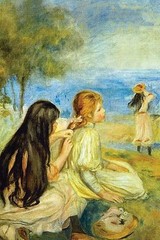 Girls by the Seaside by Pierre-Auguste Renoir – Art Print