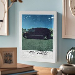 Good Kid Maad City Vintage Minivan Photo Canvas Wall Art, Hip Hop Bedroom Decor