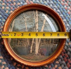 Vintage Peter Watson Studio Birch Tree Landscape Round Bubble Cottage Art Frame