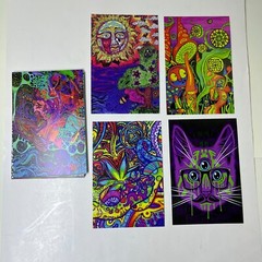 Wall Collage Kit 4x6in Trippy Psychedelic Colorful Mushroom Hippie 50 PCS