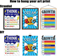 12Pcs Super Theme Hero Inspirational Quote Posters Hero Theme Classroom Decorati