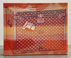 OLIVER GAL Artist Co Trunk Traveling to Sahara LV LOUIS VUITTON Canvas 16×13