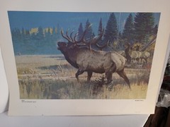 Vintage…Lot 3 .Original ..Gallery «Kuhn» Animal Art Prints Office..Cabin..Farm
