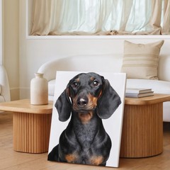 Dachshund Dog Wall Art Black And Tan Canvas Print Cute Pet Animal Home Decor