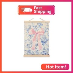 RYYCDOI Coquette Room Decor, Blue and White Chinoiserie Floral Wall Art Poster,
