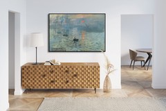 Extra Large Black Framed Art Impression Sunrise of Claude Monet Artwork Pictures