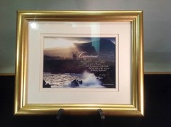 Framed Motivational and Inspirational Art Wood Gold Frame Double Matted picture