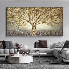 Gold Tree of Life Canvas Painting Poster&Prints Abstract Art Pictures Wall Art