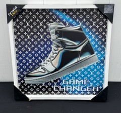 Louis Vuitton 19”X 19” Framed Wall Art Jordan 1 Game Changer Rare