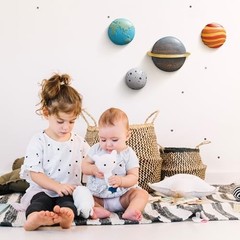 4Pcs Outer Space Planets Wall Decor – 3D Planet Theme Sculptures for Kids Room,