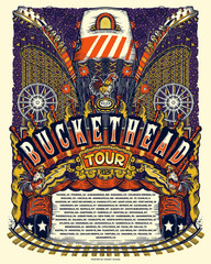 Buckethead Tour 2026 Concert Poster Official Venue Dates Print